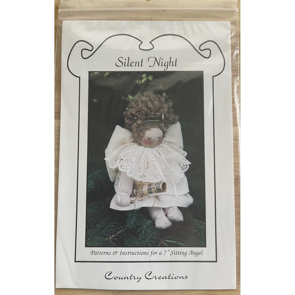 Country Creations SILENT NIGHT Pattern & Instructions For‎ 7" Sitting Angel